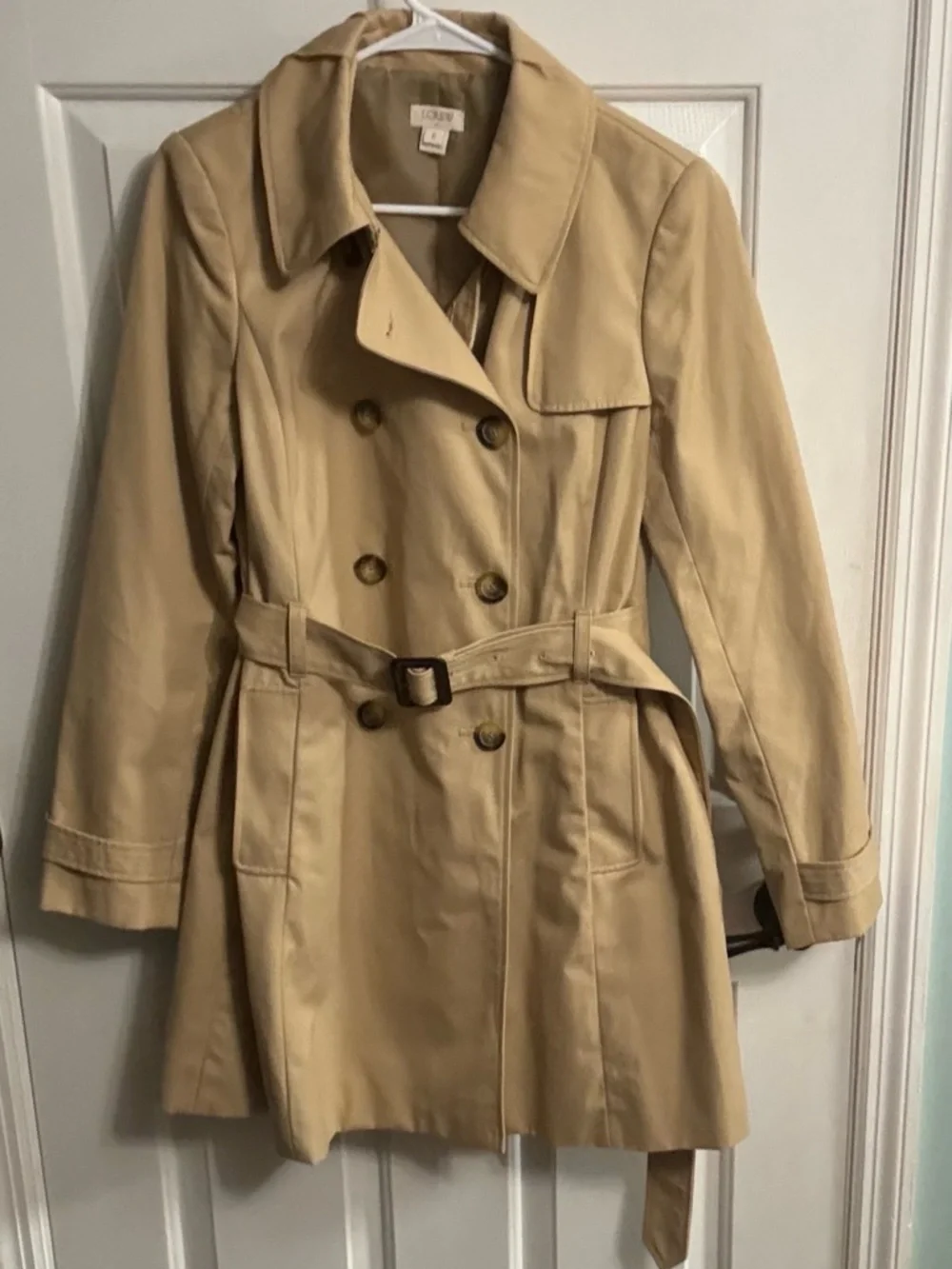 J. Crew Tan Double-Breasted Trench Coat
